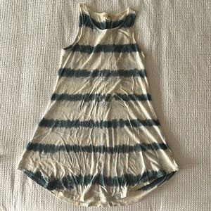 Tie-Dye Tank Top Dress w/ Decorative Buttons